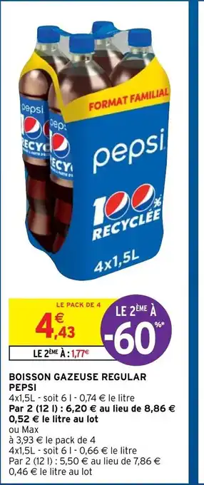 Intermarché Hyper Pepsi Boisson Gazeuse Regular offre
