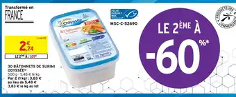 Intermarché Hyper 30 Bâtonnets de Surimi Odyssée offre