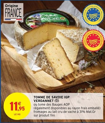 Tomme de Savoie IGP Verdannet
