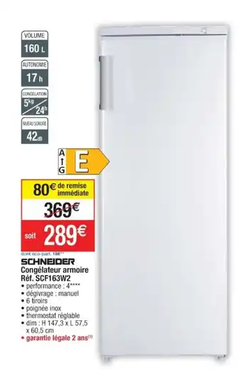 Cora x Carrefour Congélateur Armoire offre