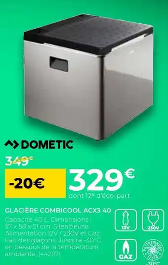 Feu Vert Dometic glacière combicool acx3 40 offre