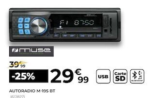 Feu Vert Muse autoradio m-195 bt offre