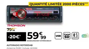 Feu Vert Thomson autoradio rdt510dab offre