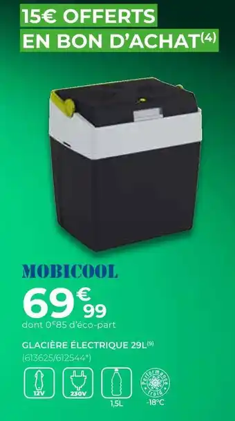 Feu Vert Mobicool glacière électrique 29l offre
