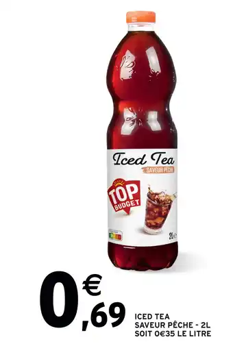 Intermarché Top budget iced tea saveur pêche offre