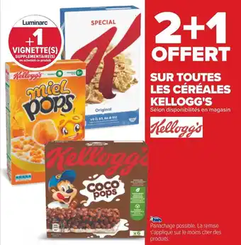 Carrefour Kellogg's bon plan sur toutes les céréales de la marque kellogg's offre