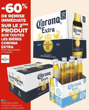 Carrefour Corona extra bon plan sur toutes les bières corona extra offre
