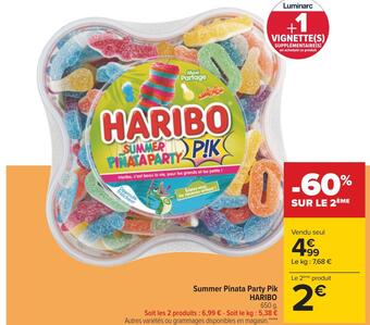 Carrefour Haribo summer pinata party pik offre