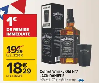 Carrefour Jack daniel's coffret whisky old n°7 offre