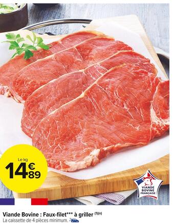 Carrefour Market Viande bovine : faux-filet à griller offre