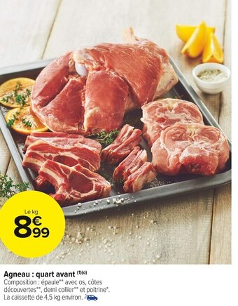 Carrefour Market Agneau : quart avant offre