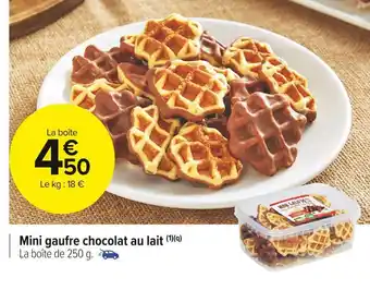 Carrefour Market Mini gaufre chocolat au lait offre