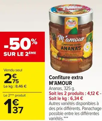 Carrefour Market M’amour confiture extra offre