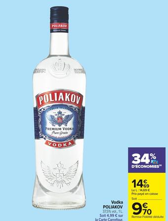 Carrefour Market Poliakov vodka offre