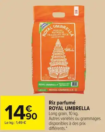 Carrefour Market Royal umbrella riz parfumé offre