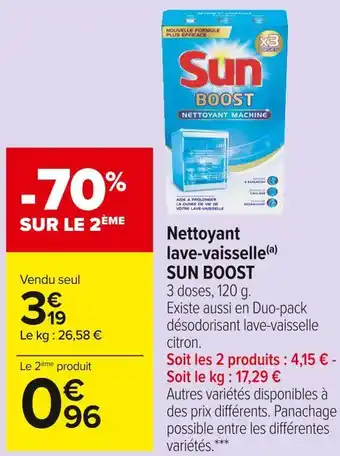 Carrefour Market Sun boost nettoyant lave-vaisselle offre