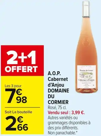 Carrefour Market Domaine du cormier a.o.p. cabernet d’anjou offre