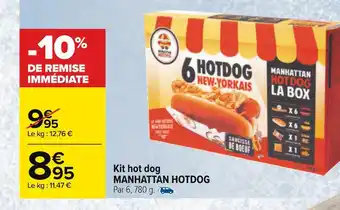 Carrefour Manhattan hotdog kit hot dog offre