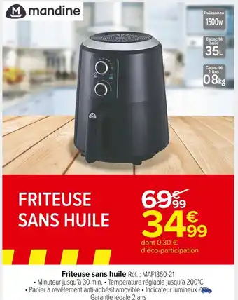 Carrefour Market Mandine friteuse sans huile offre