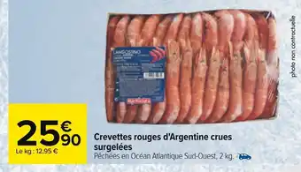Carrefour Crevettes rouges d'argentine crues surgelées offre