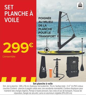 Carrefour Set planche à voile offre