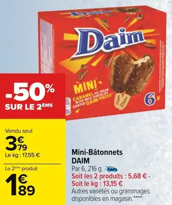 Daim mini-bâtonnets