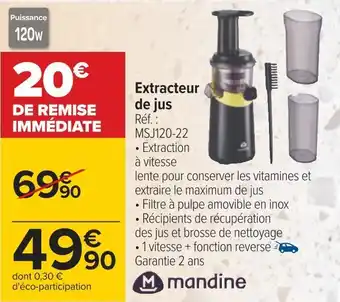 Mandine extracteur de jus