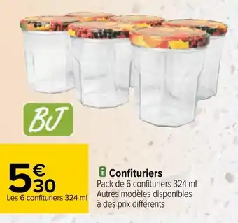Carrefour Bj confituriers offre