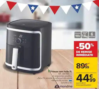 Carrefour Mandine friteuse sans huile xl offre