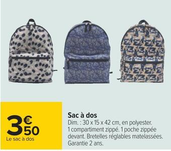 Carrefour Sac à dos offre