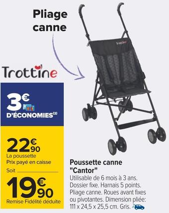 Trottine poussette canne "cantor"