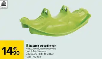 Bascule crocodile vert