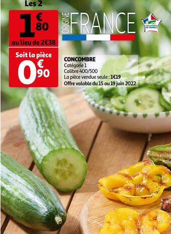 Auchan Concombre offre