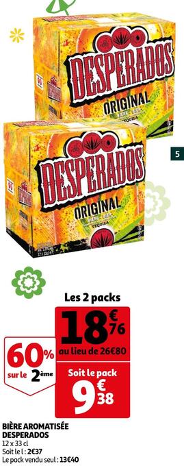 Auchan Desperados bière aromatisée offre