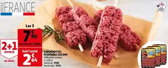 Auchan Socopa 4 brochettes plein grill offre