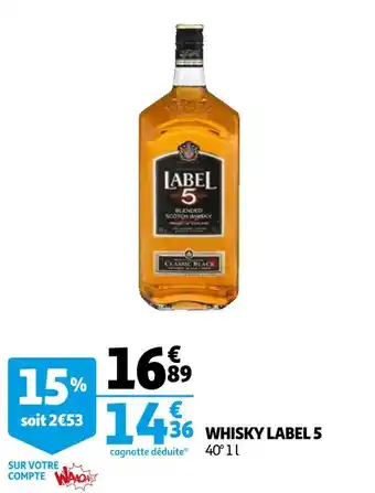 Auchan Label 5 whisky offre