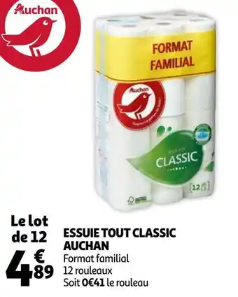 Auchan Auchan essuie tout classic offre