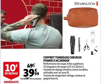 Auchan Remington coffret tondeuse cheveux power x hc3000gp offre