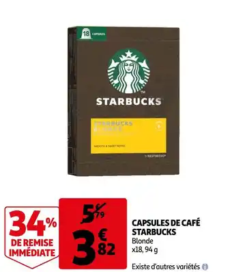 Auchan Starbucks capsules de café offre