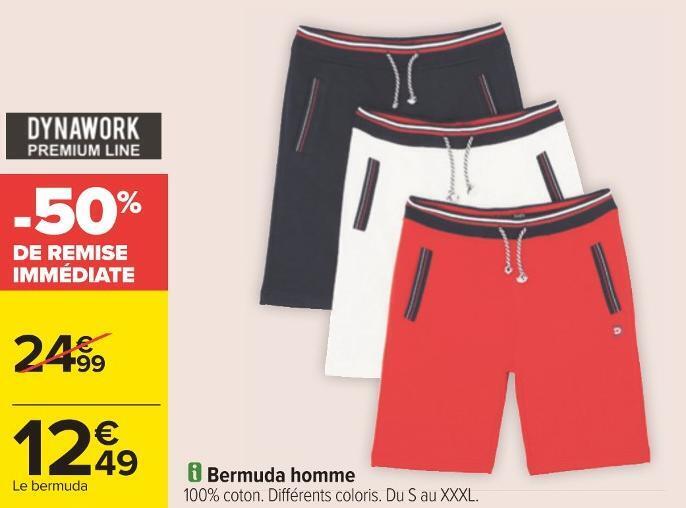 Bermuda homme online carrefour