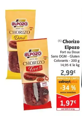 Colruyt Chorizo Elpozo offre