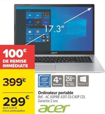 Carrefour Acer ordinateur portable offre