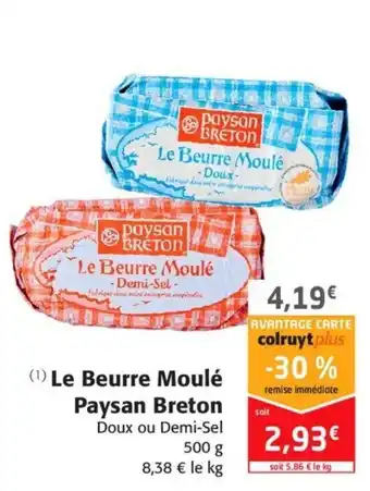 Colruyt Le Beurre Moulé Paysan Breton offre