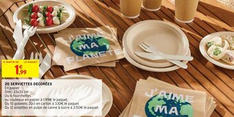 Intermarché Hyper 20 serviettes decorées offre