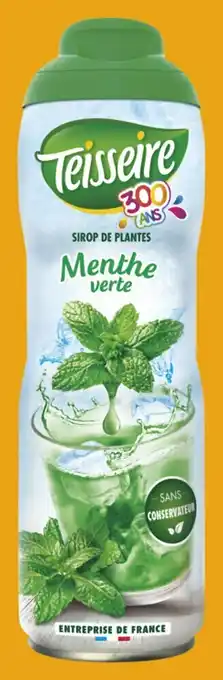 Super U Bon plan sur la gamme des produits de la marque Teisseire offre