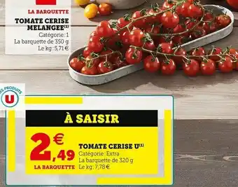 Super U TOMATE CERISE offre