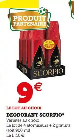 Super U DEODORANT* offre