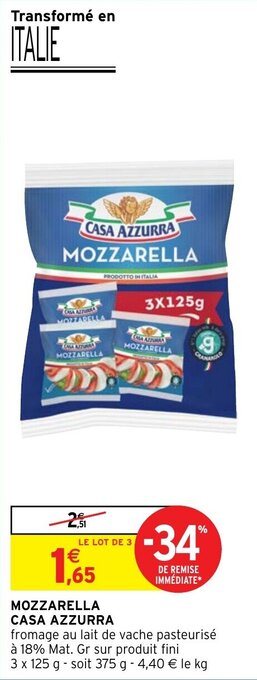Intermarché Hyper Mozzarella casa azzurra offre