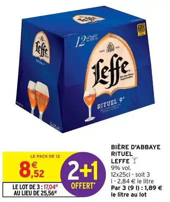 Intermarché Hyper LEFFE bière d'abbaye rituel offre