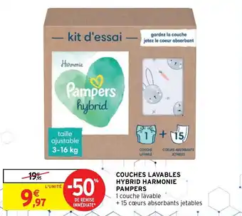 Intermarché Hyper PAMPERS couches lavables hybrid harmonie offre